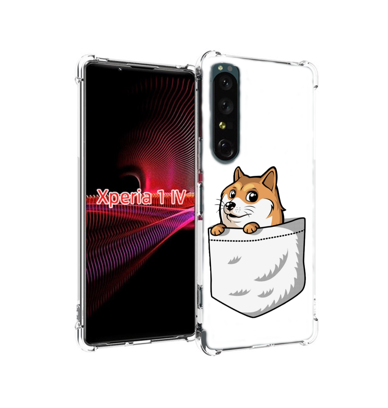 

Чехол накладка MyPads Корги в кармане для Sony Xperia 1 IV, Прозрачный, Tocco