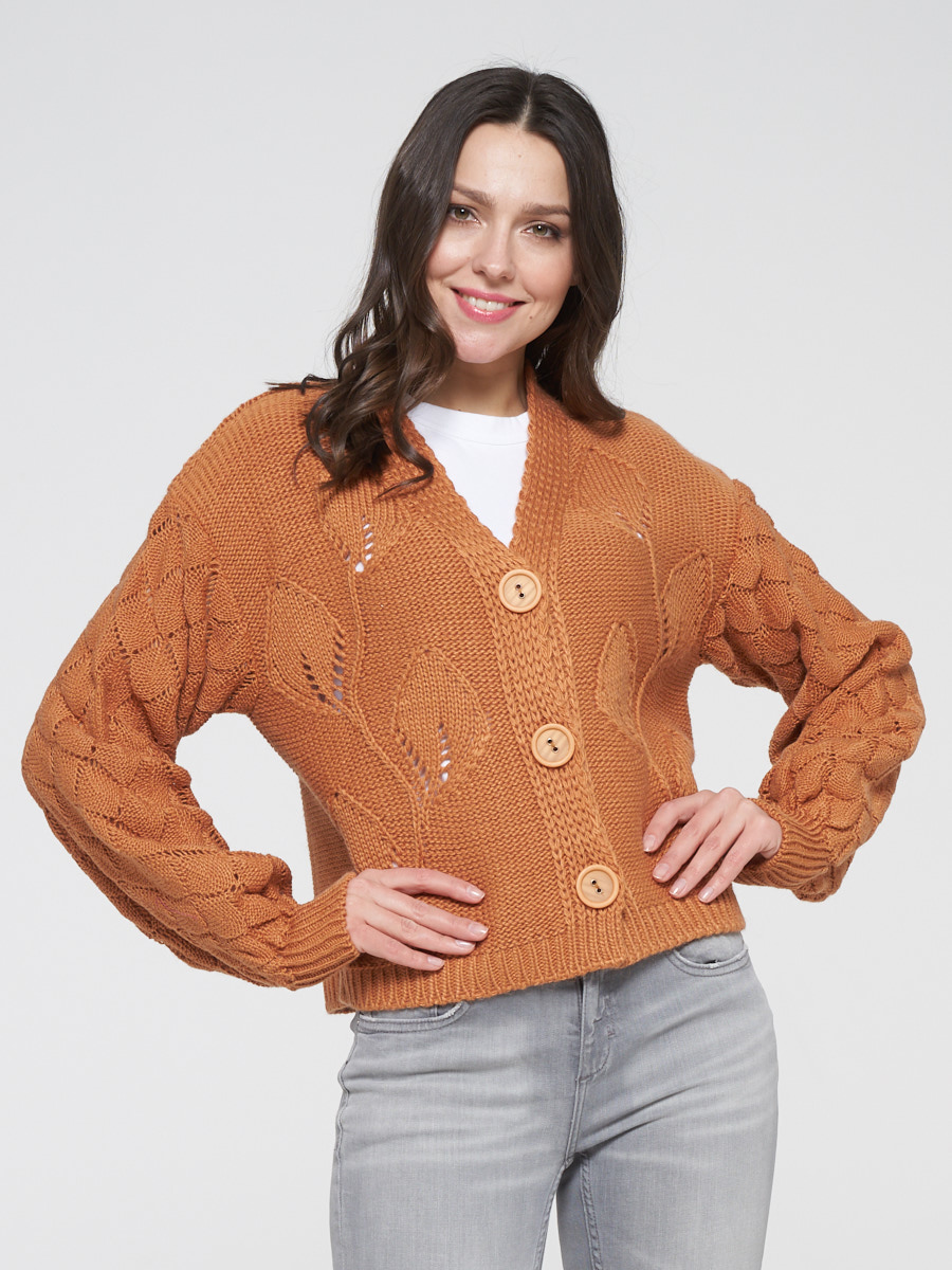 

Кардиган женский BE YOU BY202-14022 коричневый 46 RU, BY202-14022