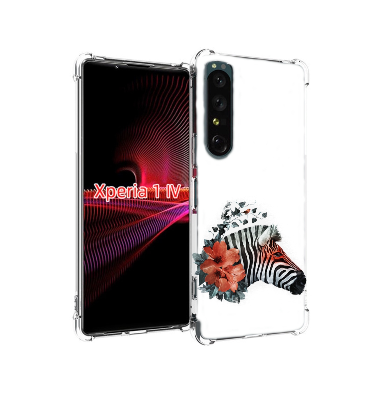 

Чехол накладка MyPads Зебра с цветами для Sony Xperia 1 IV, Прозрачный, Tocco
