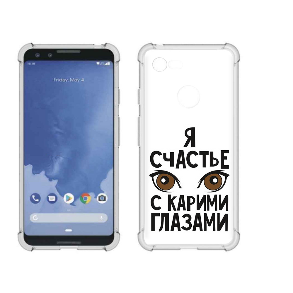 

Чехол MyPads Tocco для Google Pixel 3 счастье с карими глазами, Прозрачный, Tocco