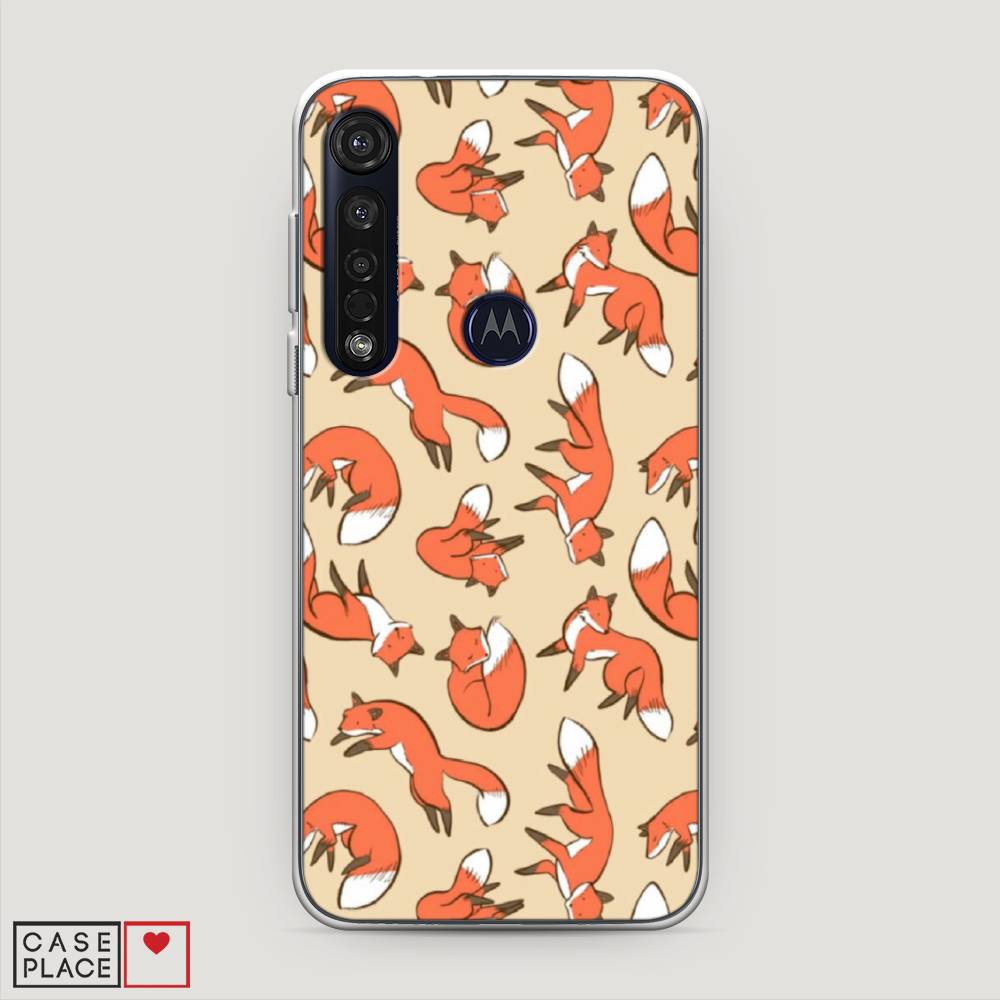 

Чехол Awog на Motorola Moto G8 Plus "Лисички фон", Разноцветный, 241450-3