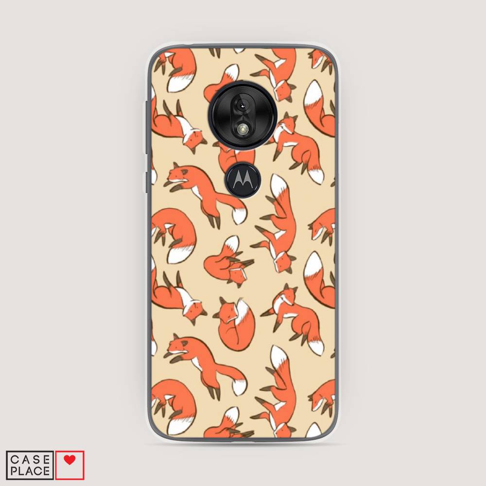 

Чехол Awog на Motorola Moto G7 Play / Моторола Мото G7 Плэй "Лисички фон", Разноцветный, 241250-3