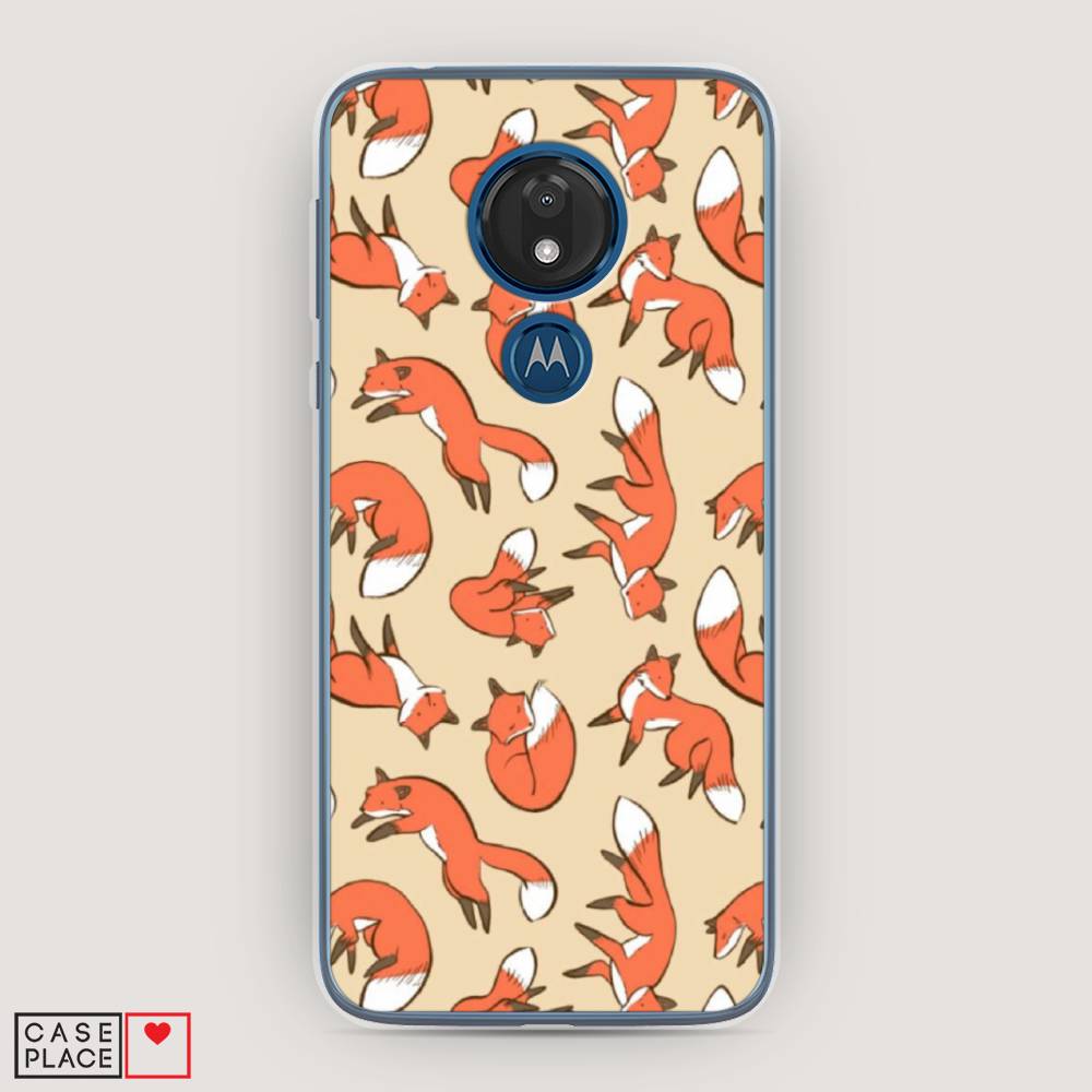 

Чехол Awog на Motorola Moto G7 / Моторола Мото G7 "Лисички фон", Разноцветный, 241150-3