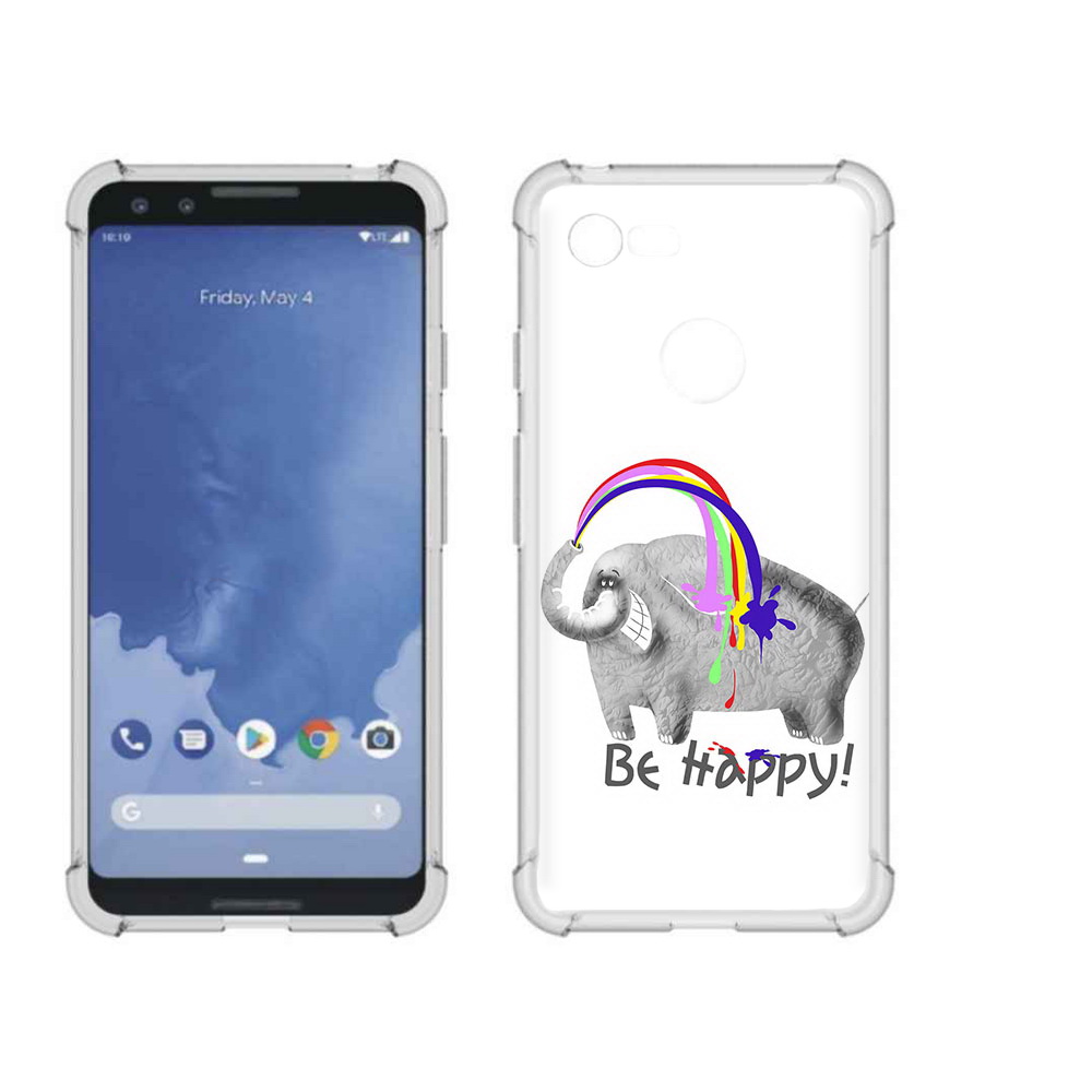 

Чехол MyPads Tocco для Google Pixel 3 счастливый слон, Прозрачный, Tocco