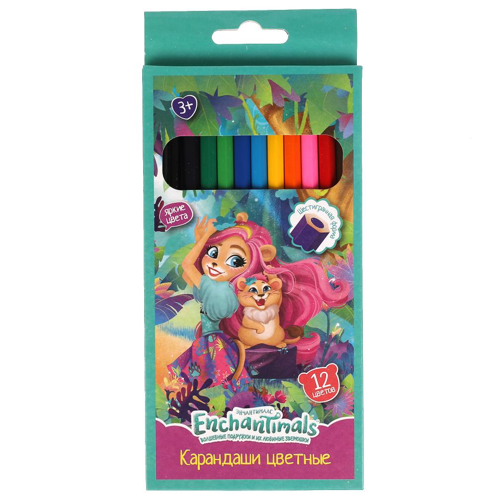 

Карандаши цветные УМка Enchantimals 12 шт, Разноцветные