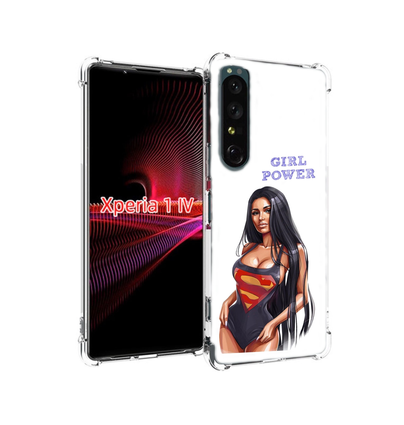 

Чехол накладка MyPads Девушка-супермен женский для Sony Xperia 1 IV, Прозрачный, Tocco