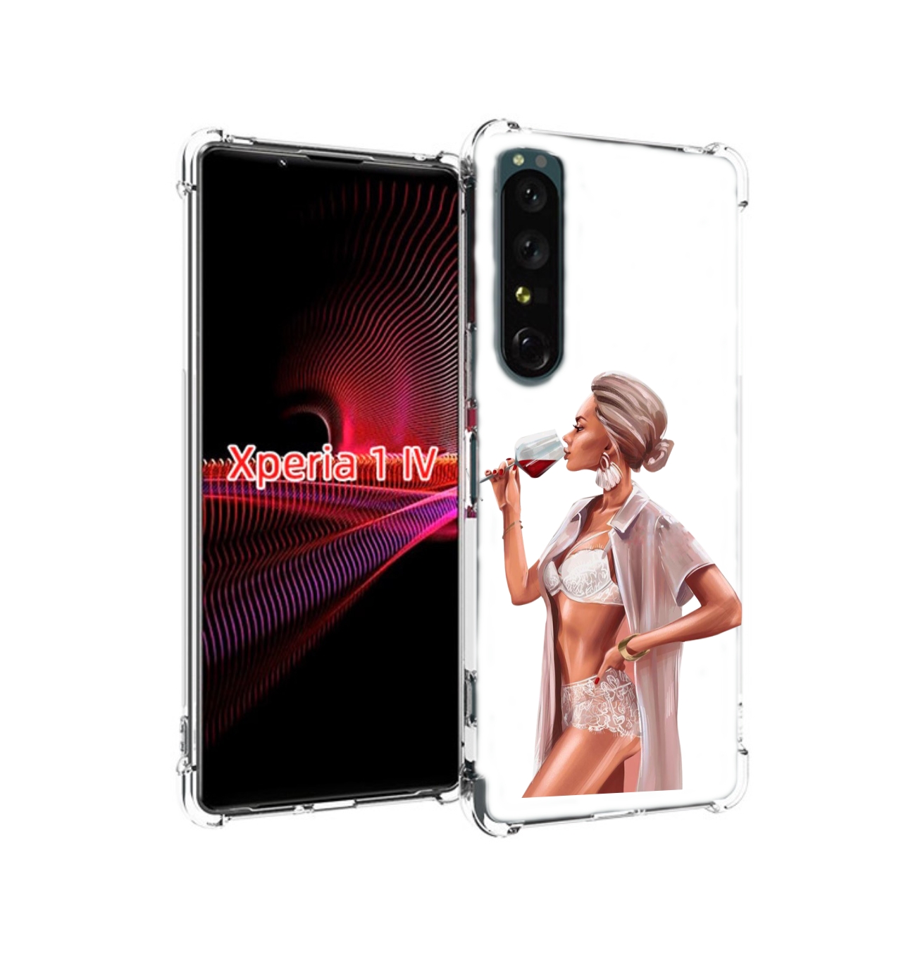 

Чехол накладка MyPads Девушка-с-вином женский для Sony Xperia 1 IV, Прозрачный, Tocco