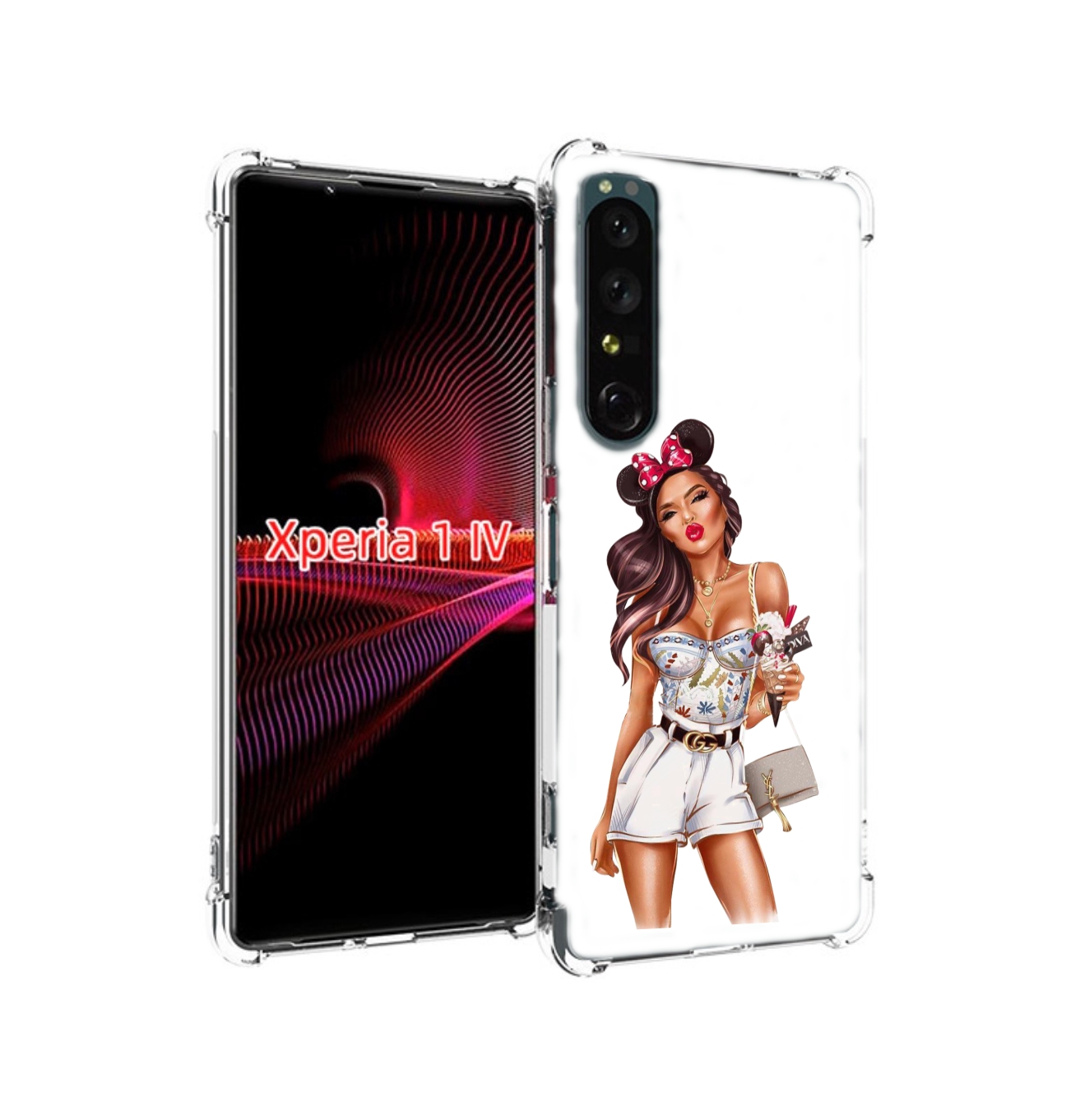 

Чехол накладка MyPads Девушка-микки для Sony Xperia 1 IV, Прозрачный, Tocco