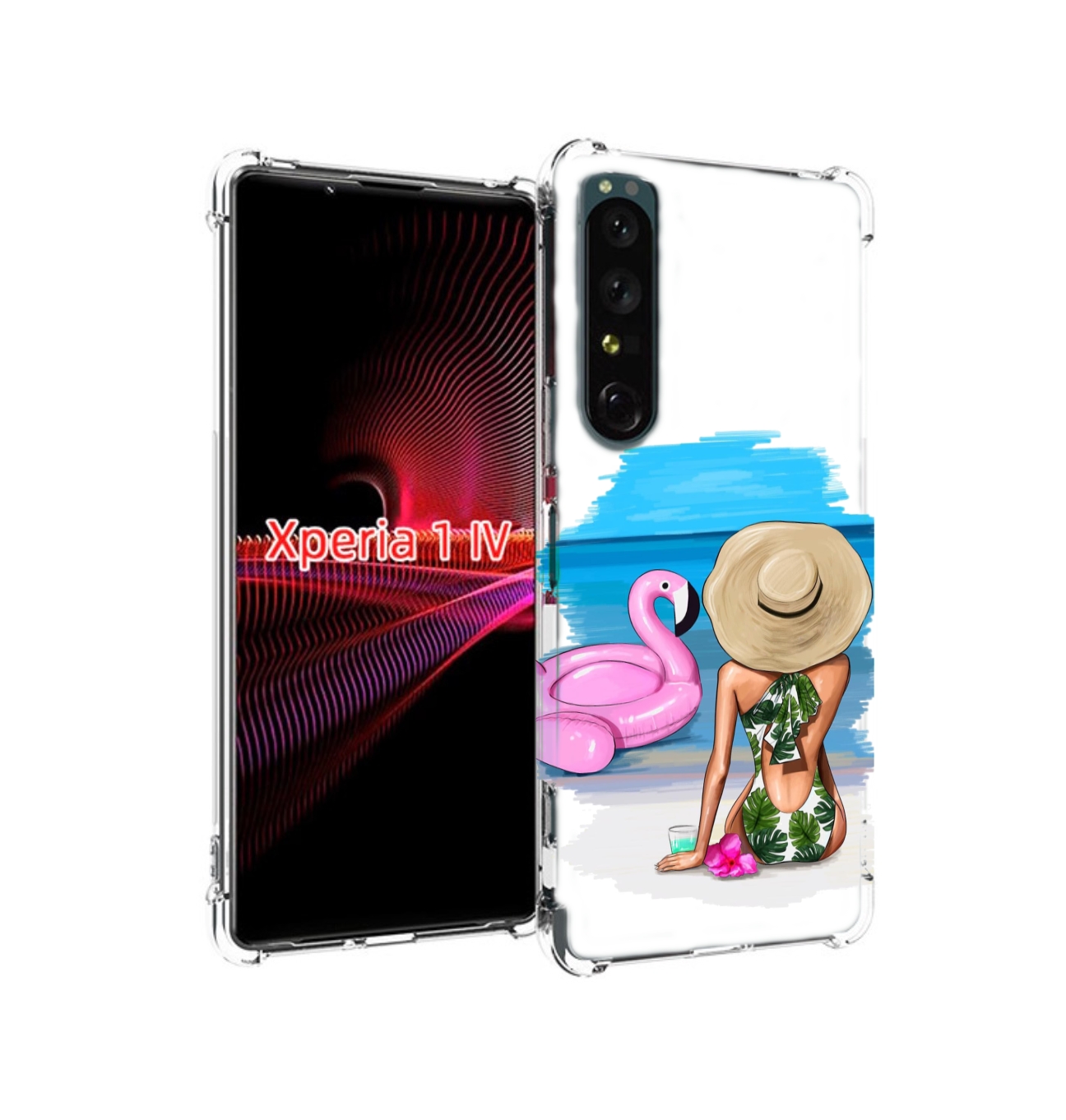 

Чехол накладка MyPads Девушка-и-фламинго женский для Sony Xperia 1 IV, Прозрачный, Tocco