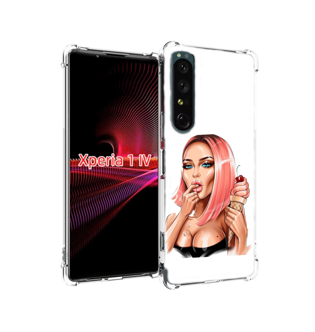 

Чехол накладка MyPads Девушка-и-мороженое женский для Sony Xperia ..., Прозрачный, Tocco