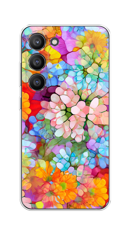 

Чехол на Samsung Galaxy S23 5G "Цветы витраж", Оранжевый;розовый;голубой, 2107350-1