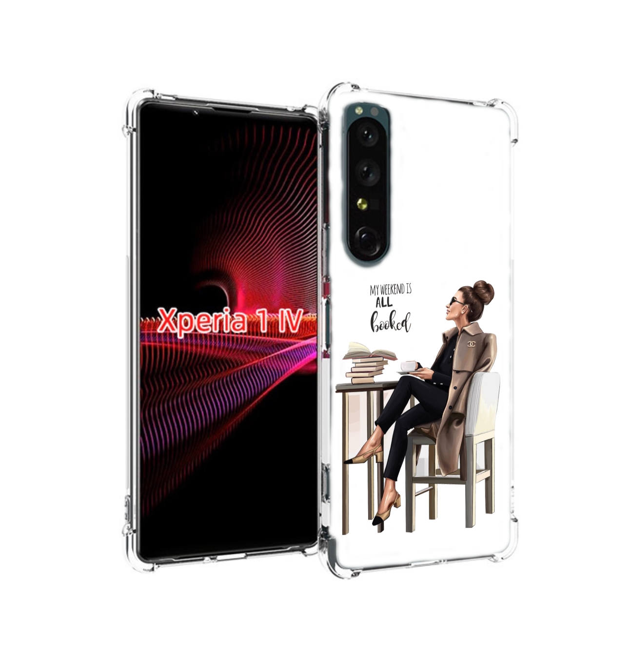 

Чехол накладка MyPads Девушка-в-кофейне для Sony Xperia 1 IV, Прозрачный, Tocco