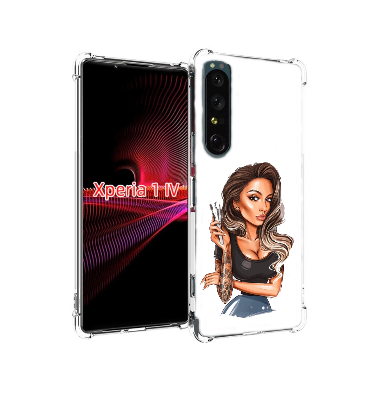 

Чехол накладка MyPads Девушка-бровист для Sony Xperia 1 IV, Прозрачный, Tocco