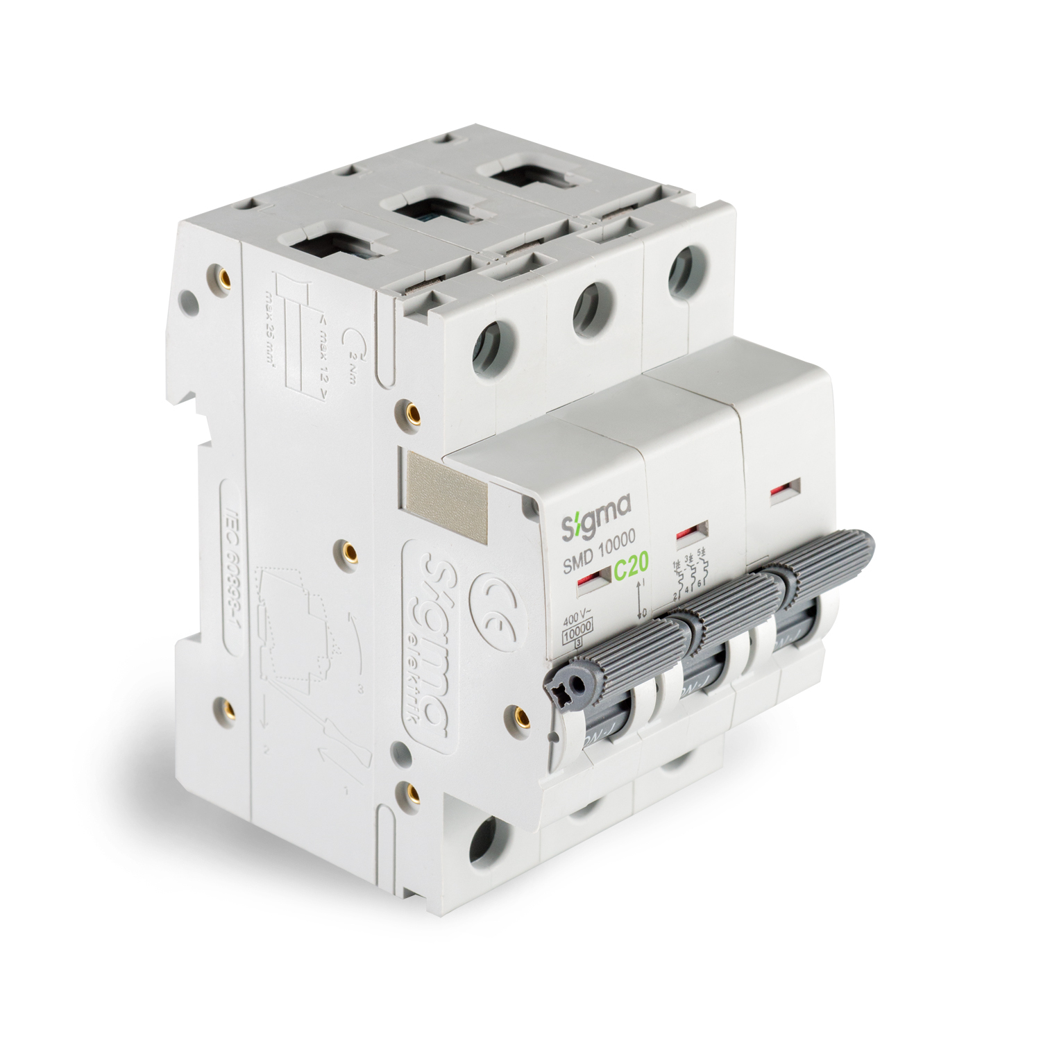 

Автоматический выключатель SIGMA ELEKTRIK 3P C 20A 10kA, SIGMA ELEKTRIK-2