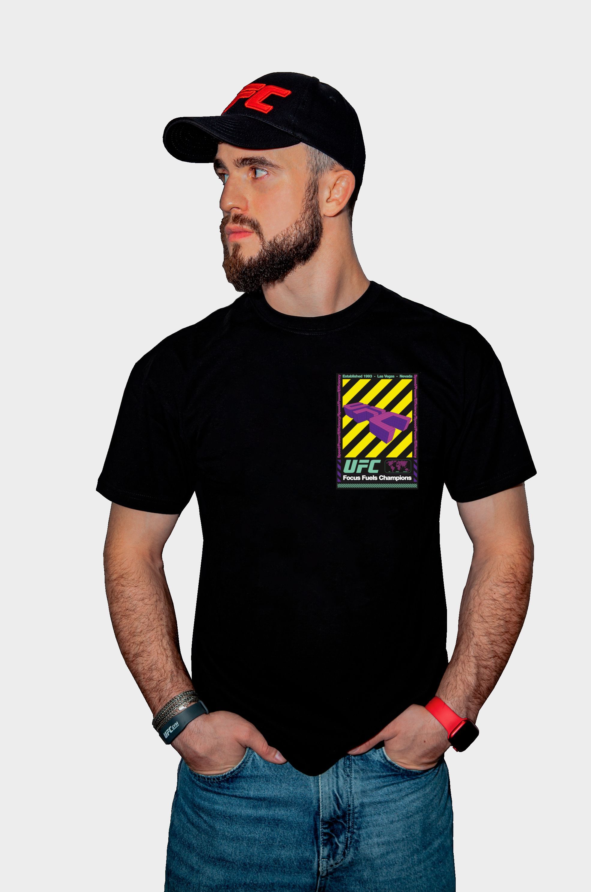 

Футболка мужская UFC UFCTSBL001053P черная S, Черный, UFCTSBL001053P