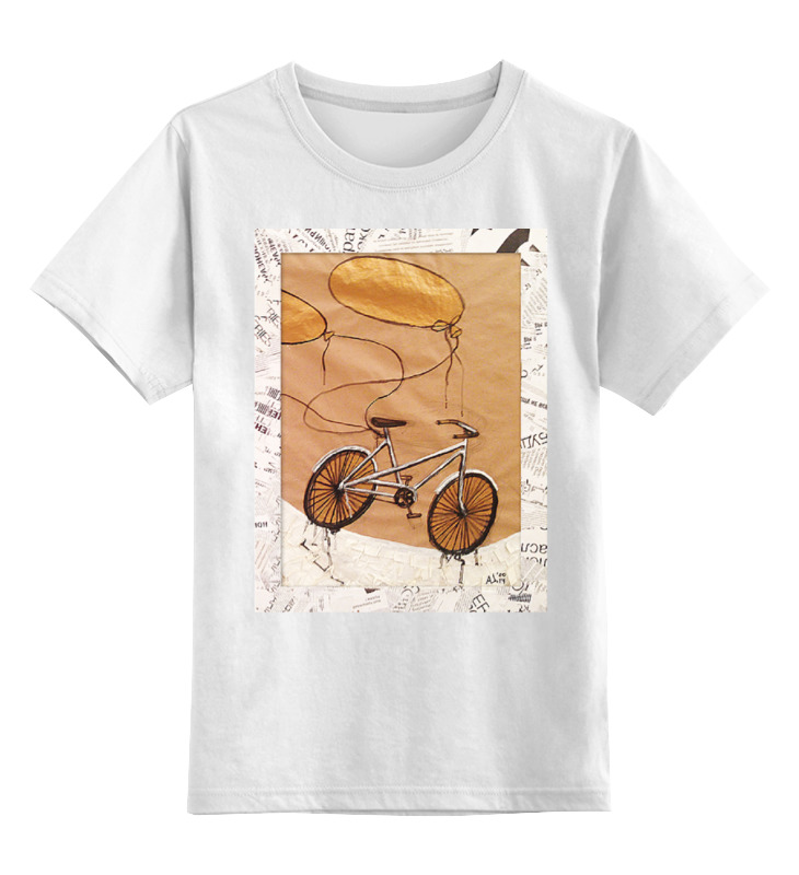 

Детская футболка Printio Bycicle&baloons цв.белый р.128, 0000000738146