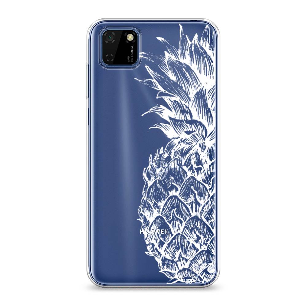 

Чехол Awog на Huawei Y5p "Ананас графика белая", Белый, 6103750-10