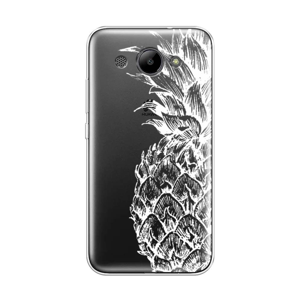 

Чехол Awog "Ананас графика белая" для Huawei Y3 2018, 65850-10