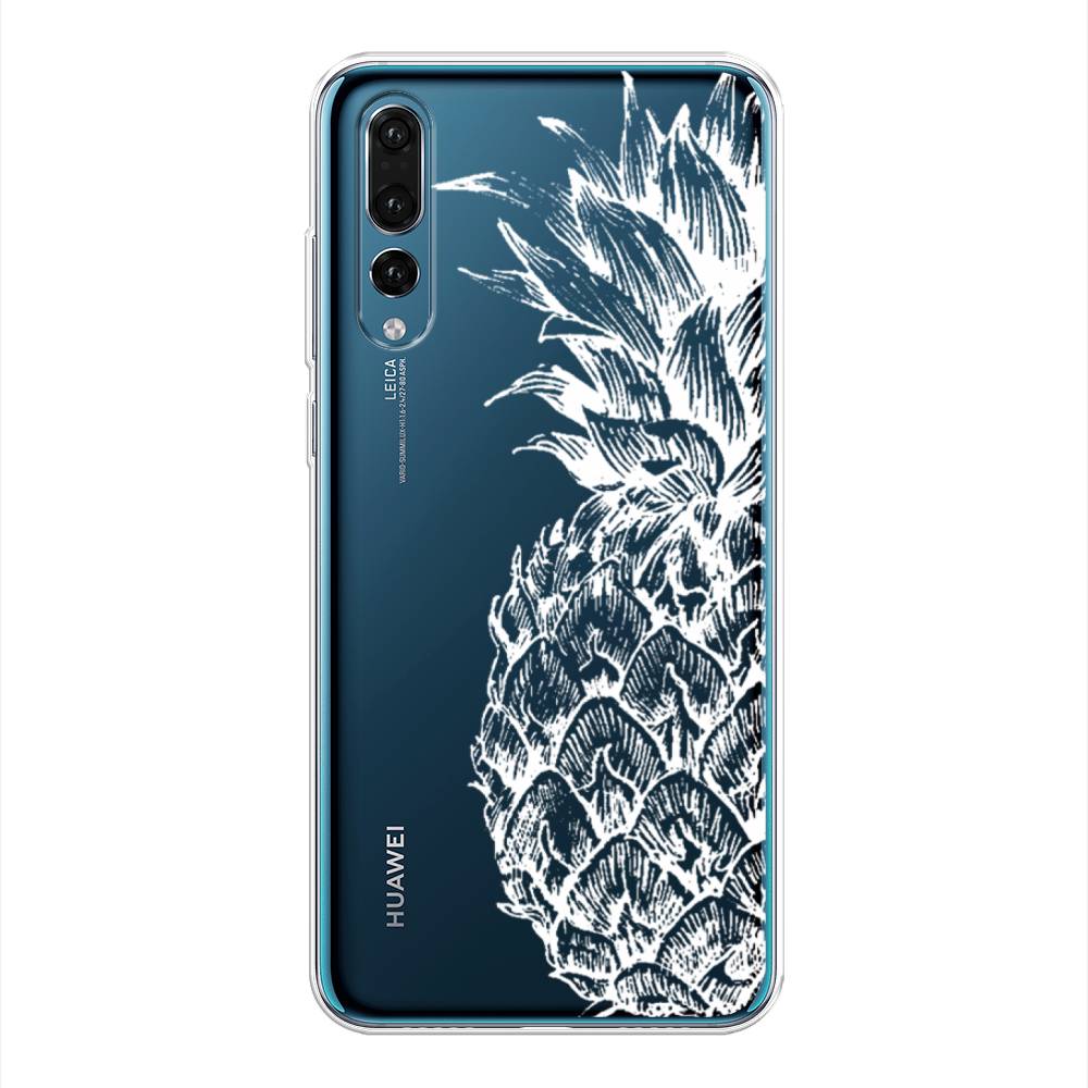 

Чехол Awog на Huawei P20 Pro "Ананас графика белая", Белый, 65050-10