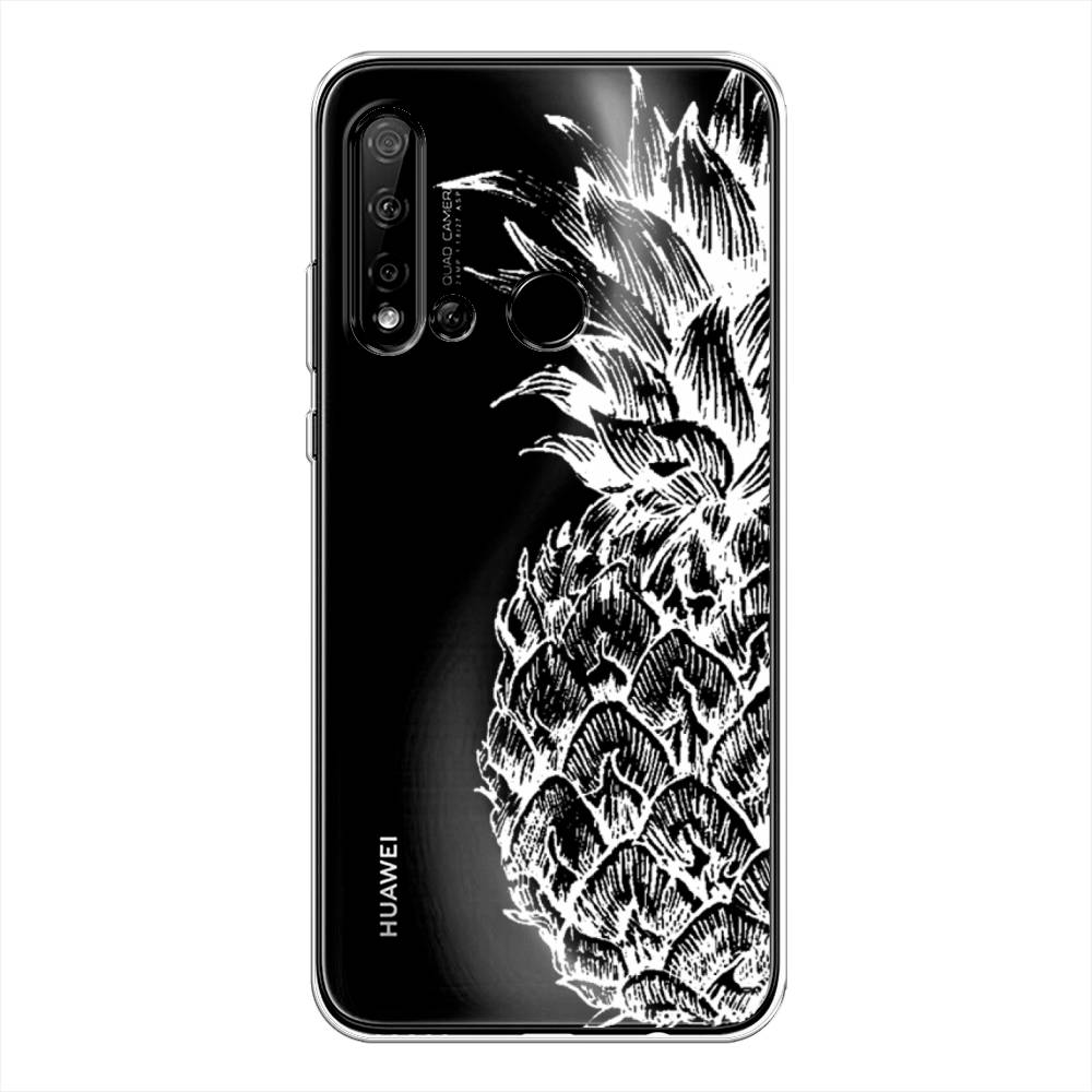 

Чехол Awog на Huawei P20 lite 2019 "Ананас графика белая", Белый, 69750-10