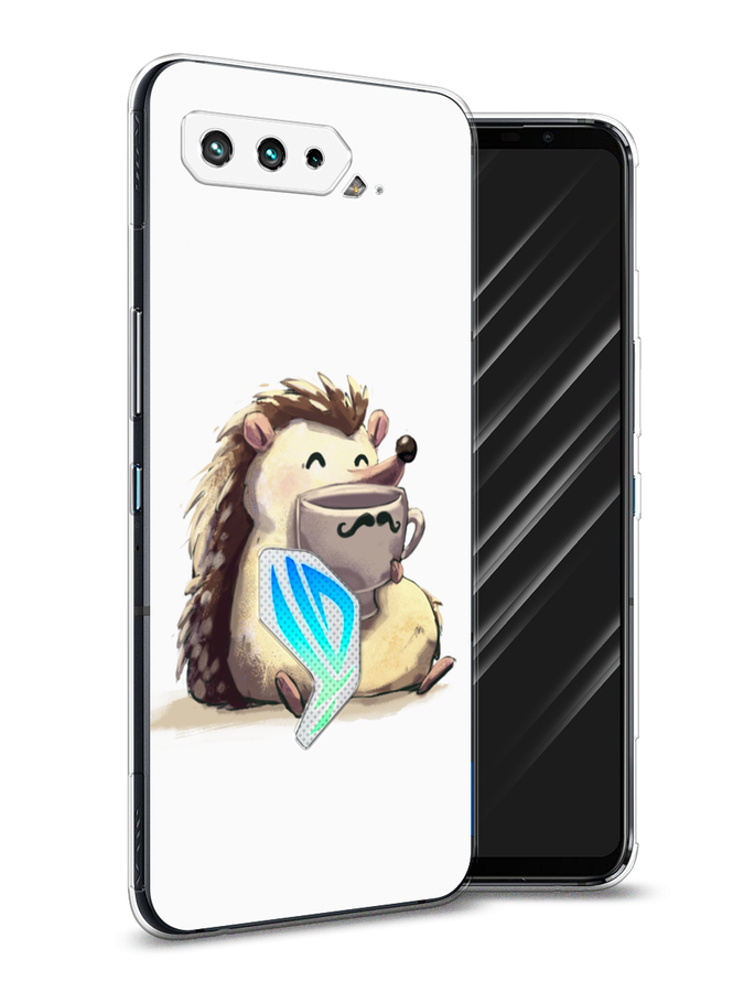 

Чехол Awog на Asus ROG Phone 5S "Еж кофеман", Белый;коричневый;бежевый, 44550-10