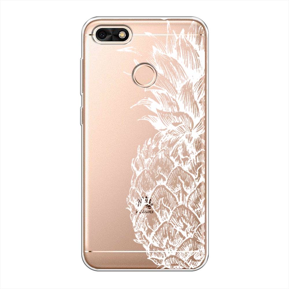 

Чехол Awog на Huawei Nova Lite (2017) "Ананас графика белая", Белый, 64750-10