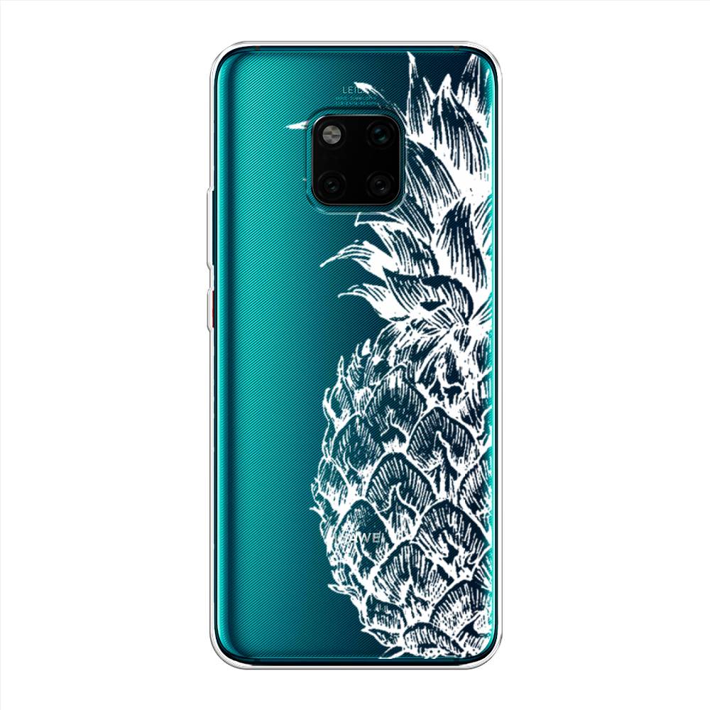

Чехол Awog на Huawei Mate 20 Pro "Ананас графика белая", Белый, 67050-10