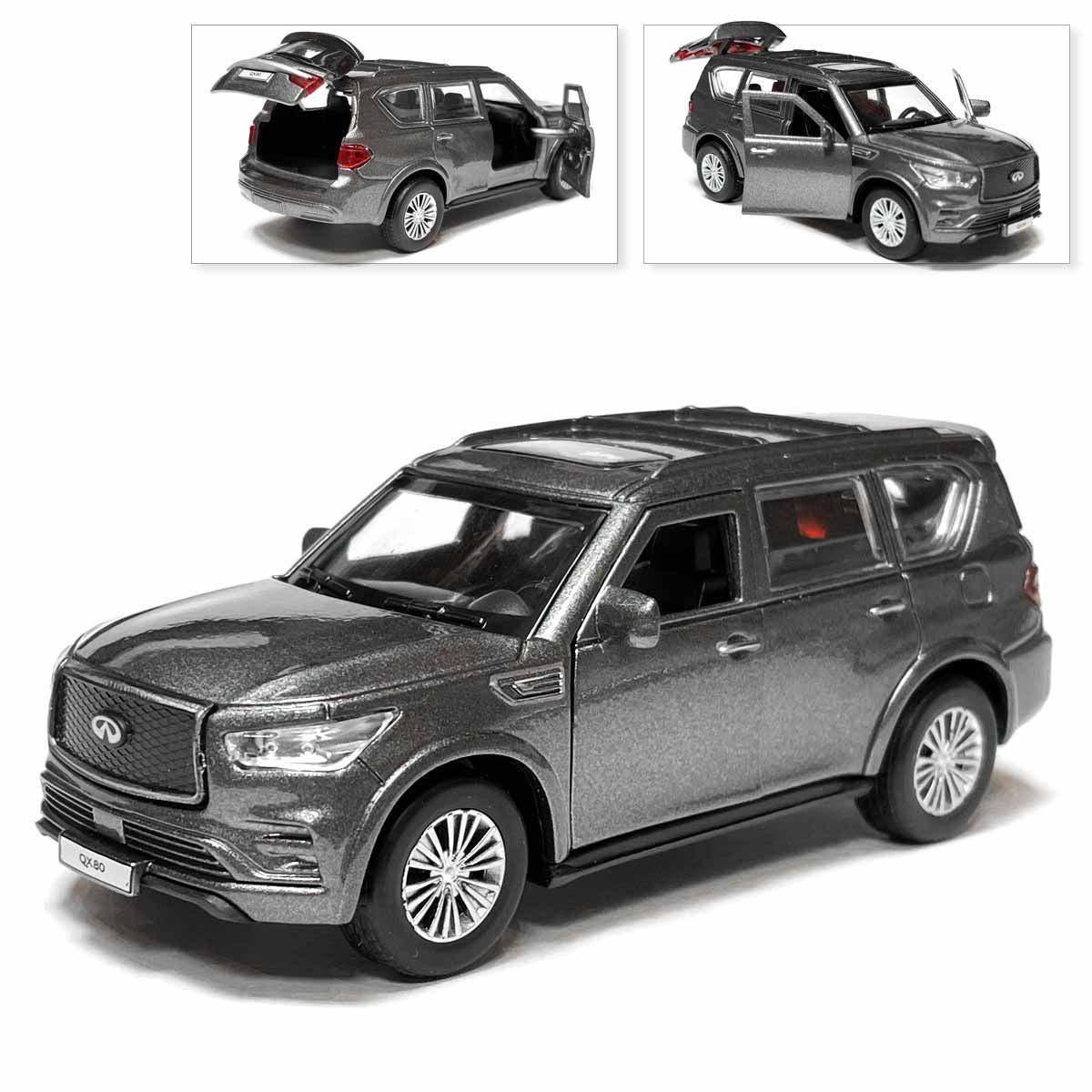 

Машинка Технопарк Infinity QX80 коллекционная металлическая серый 12 см, Серебристый