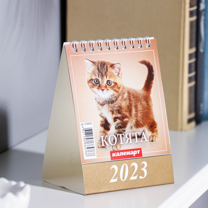 

Календарь настольный, домик Котята 2023 год, 10х14см