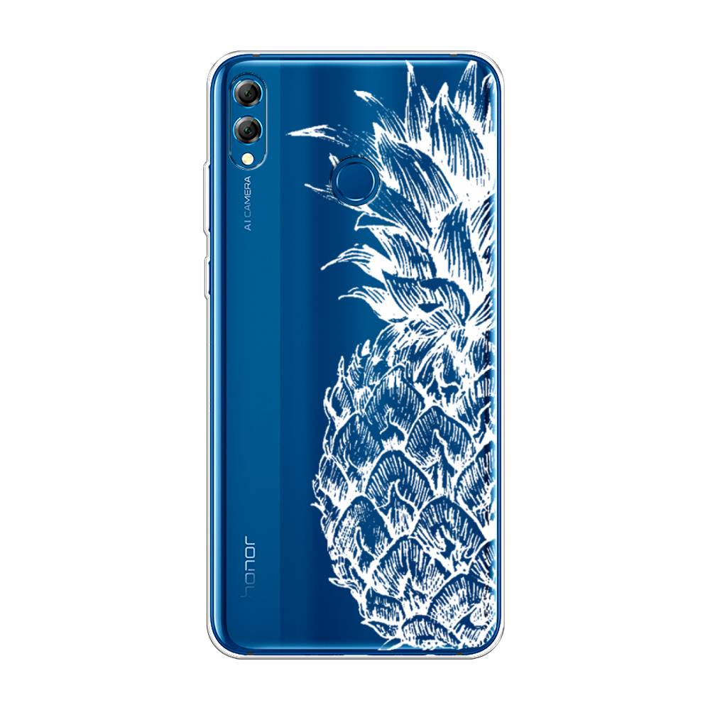 

Чехол Awog на Honor 8X Max "Ананас графика белая", Белый, 66550-10
