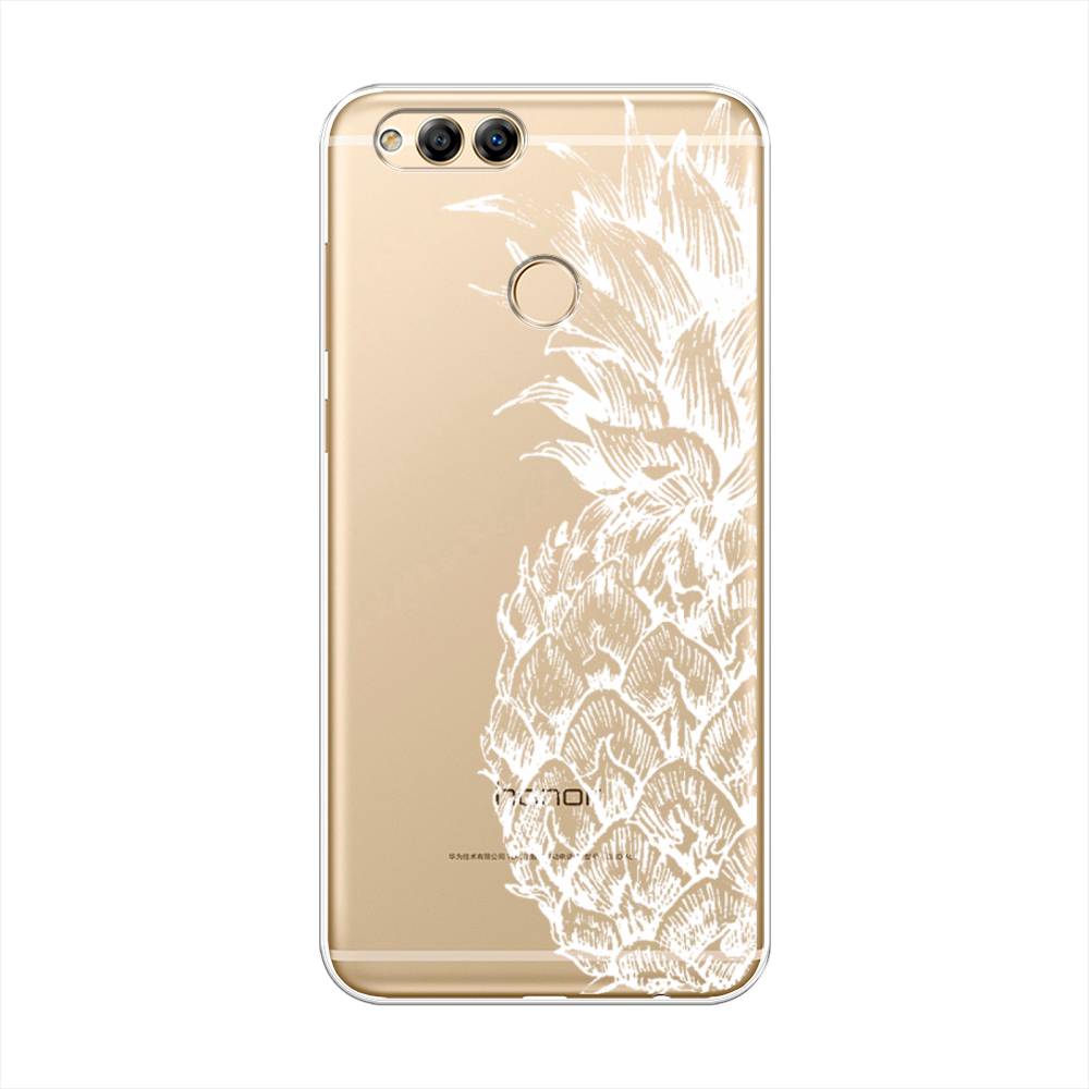 

Чехол Awog на Honor 7X "Ананас графика белая", Белый, 63750-10