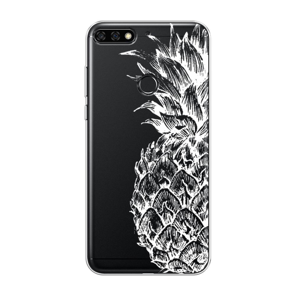 

Чехол Awog на Honor 7C Pro "Ананас графика белая", Белый, 65550-10