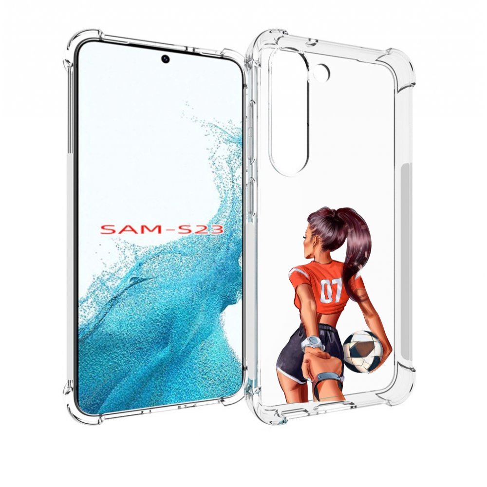 

Чехол MyPads Девушка-футболистка женский для Samsung Galaxy S23, Прозрачный, Tocco