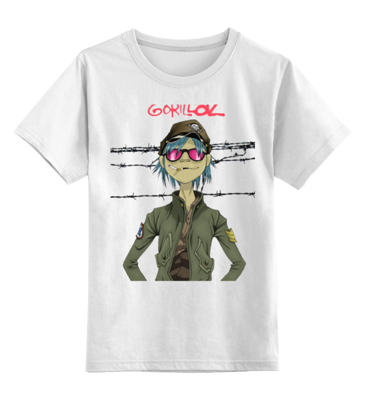 

Детская футболка Printio Gorillaz цв.белый р.128, 0000000736852