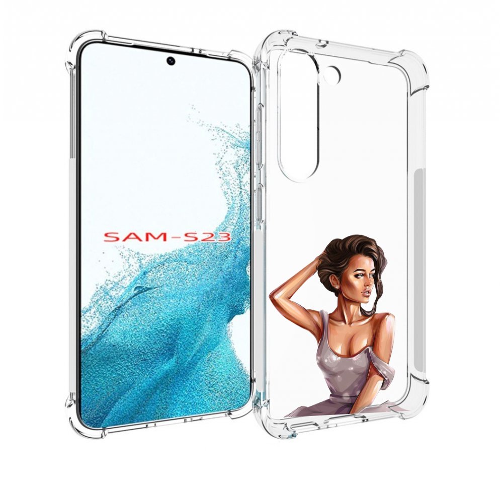 

Чехол MyPads Девушка-с-прической женский для Samsung Galaxy S23, Прозрачный, Tocco