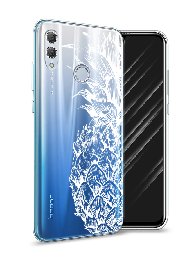 

Чехол Awog на Honor 10 Lite "Ананас графика белая", Белый, 67550-10