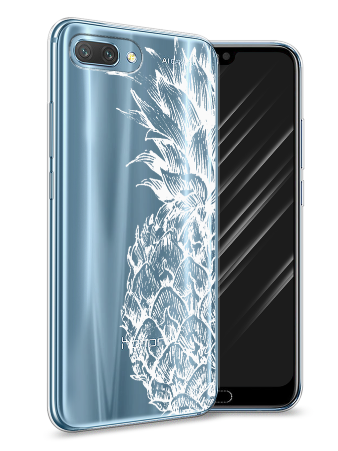 

Чехол Awog на Honor 10 "Ананас графика белая", Белый, 65350-10