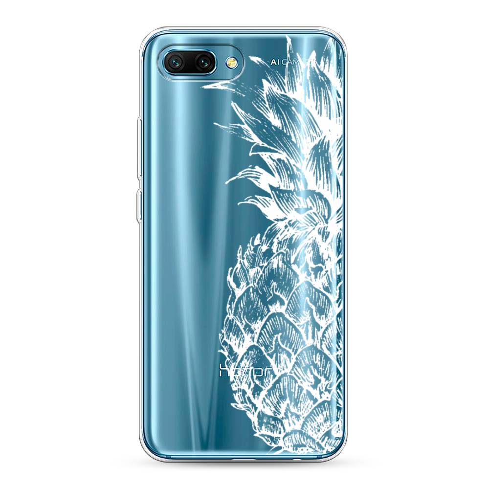 фото Чехол awog "ананас графика белая" для honor 10