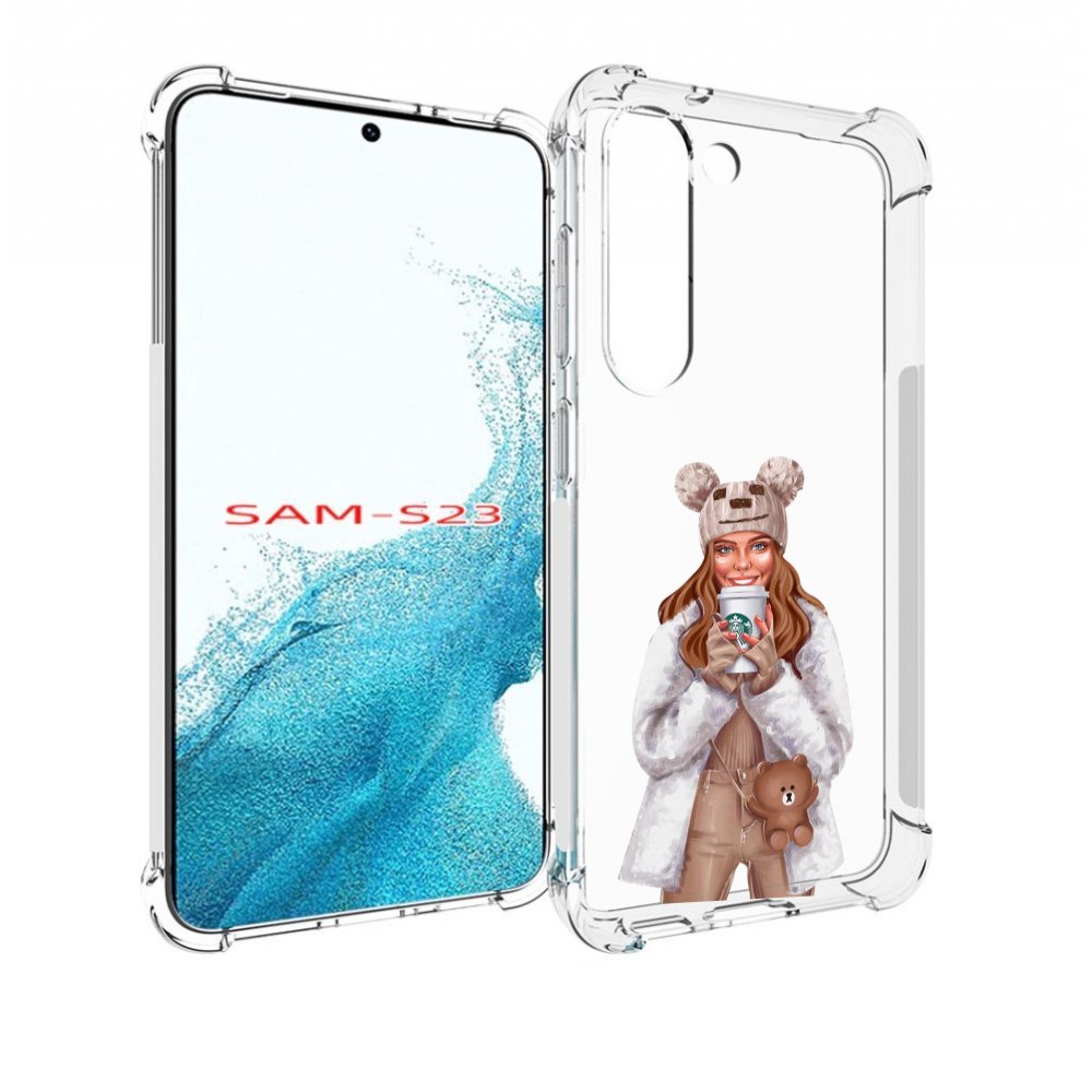 

Чехол MyPads Девушка-с-кофе-старбакс женский для Samsung Galaxy S23, Прозрачный, Tocco