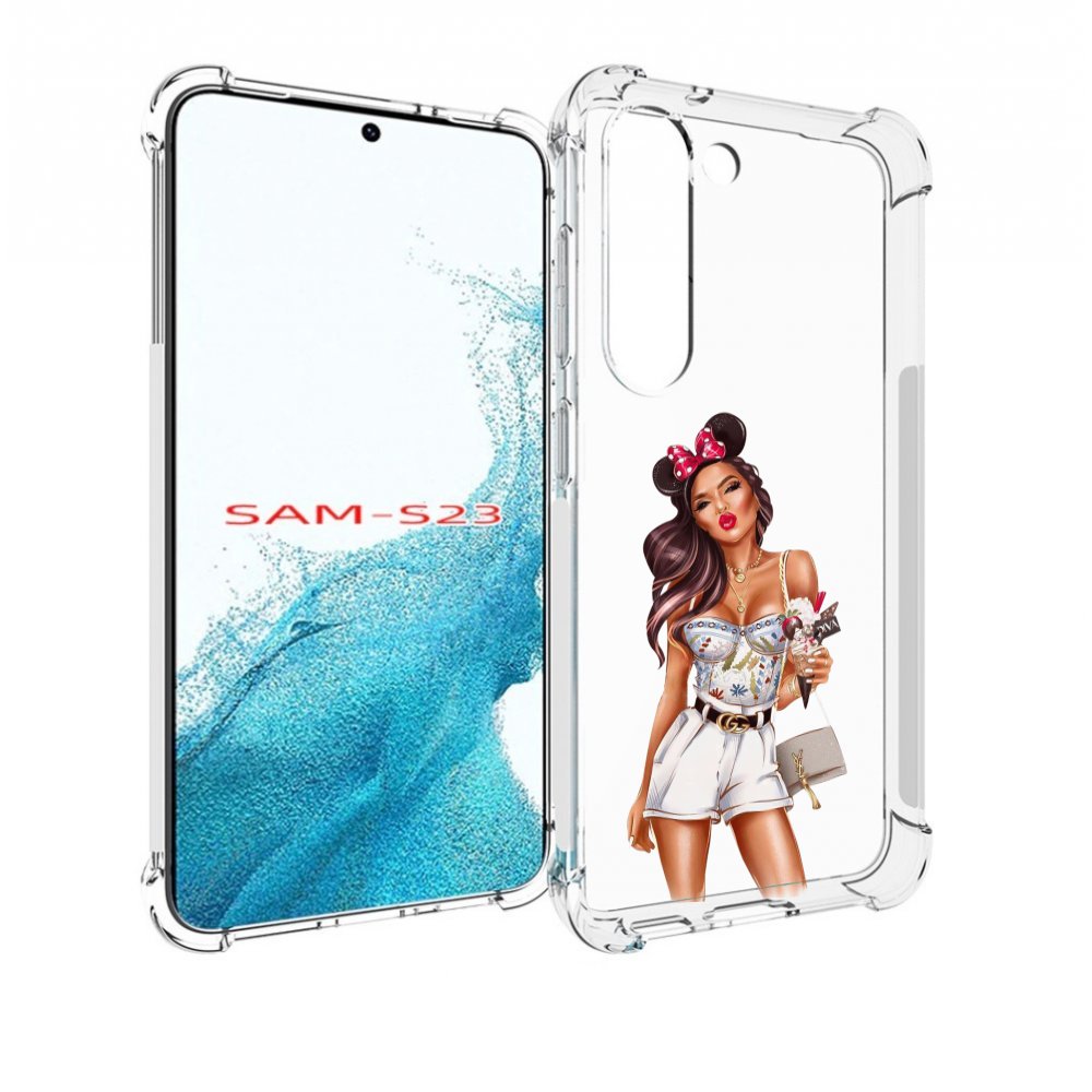 

Чехол MyPads Девушка-микки для Samsung Galaxy S23, Прозрачный, Tocco