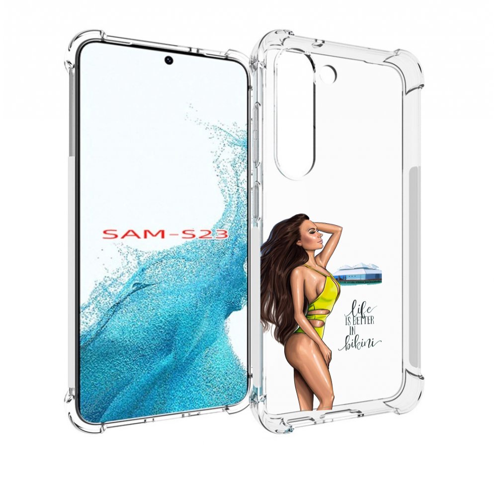 

Чехол MyPads Девушка-в-купальнике для Samsung Galaxy S23, Прозрачный, Tocco