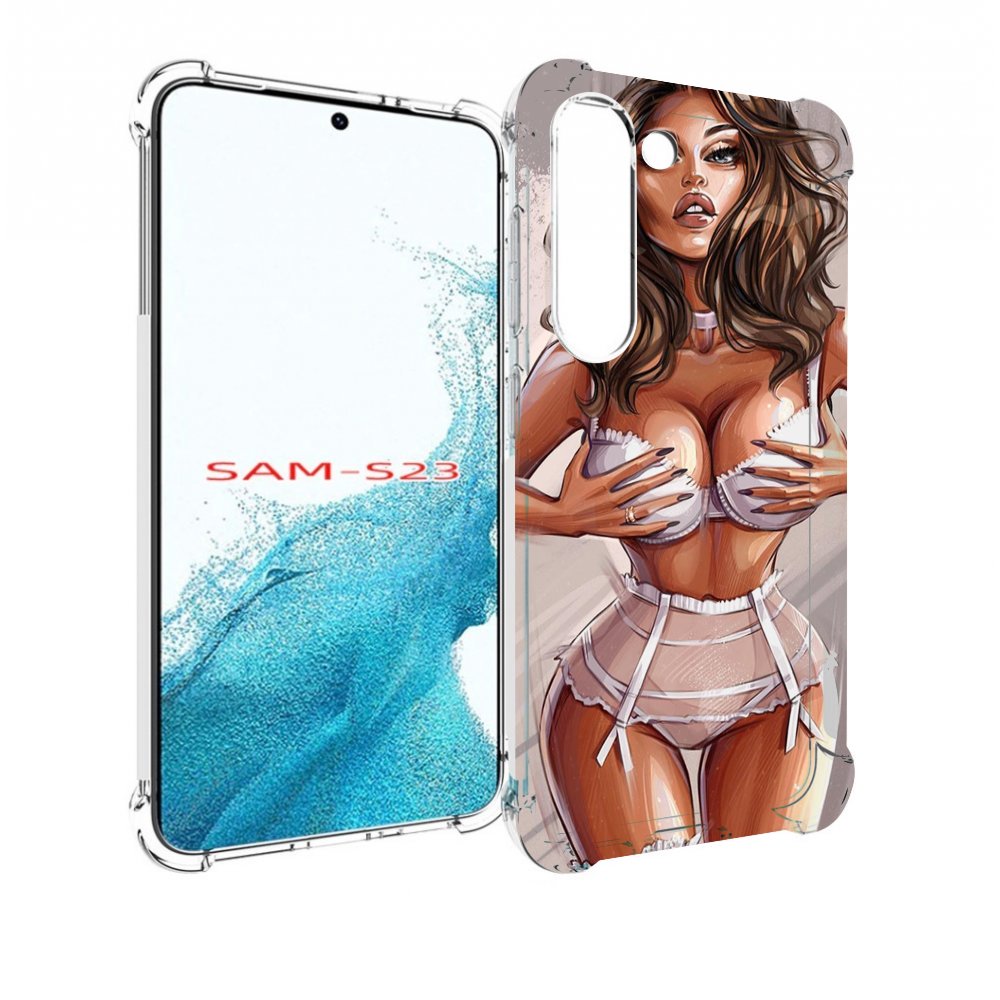 

Чехол MyPads Девушка-в-кружевном для Samsung Galaxy S23, Прозрачный, Tocco