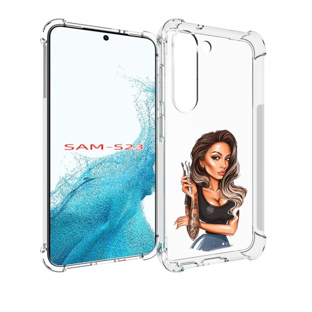 

Чехол MyPads Девушка-бровист для Samsung Galaxy S23, Прозрачный, Tocco