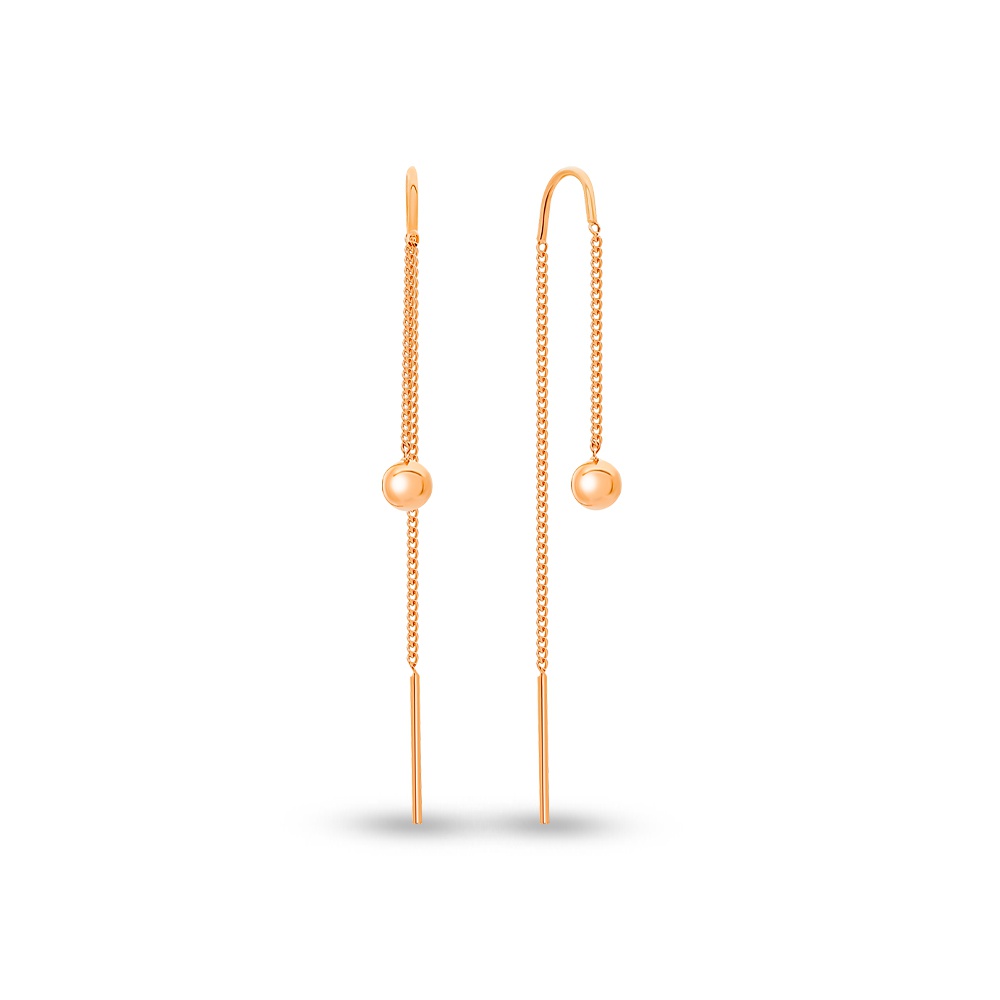 

Серьги из серебра без вставки 585Gold 702008955, 702008955