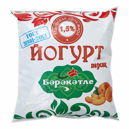 

Питьевой йогурт Бэрэкэтле персик 1,5% БЗМЖ 450 г