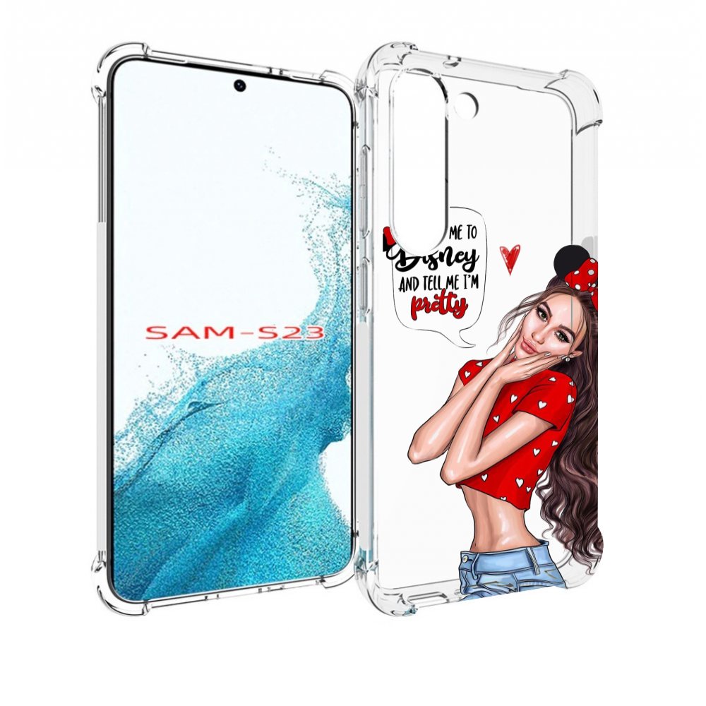 

Чехол MyPads Девушка-Мини женский для Samsung Galaxy S23, Прозрачный, Tocco