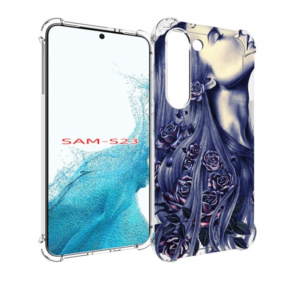 

Чехол MyPads Девушка с розами женский для Samsung Galaxy S23, Прозрачный, Tocco