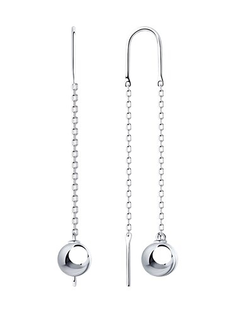 

Серьги из серебра без вставки 585Gold 702008908, 702008908