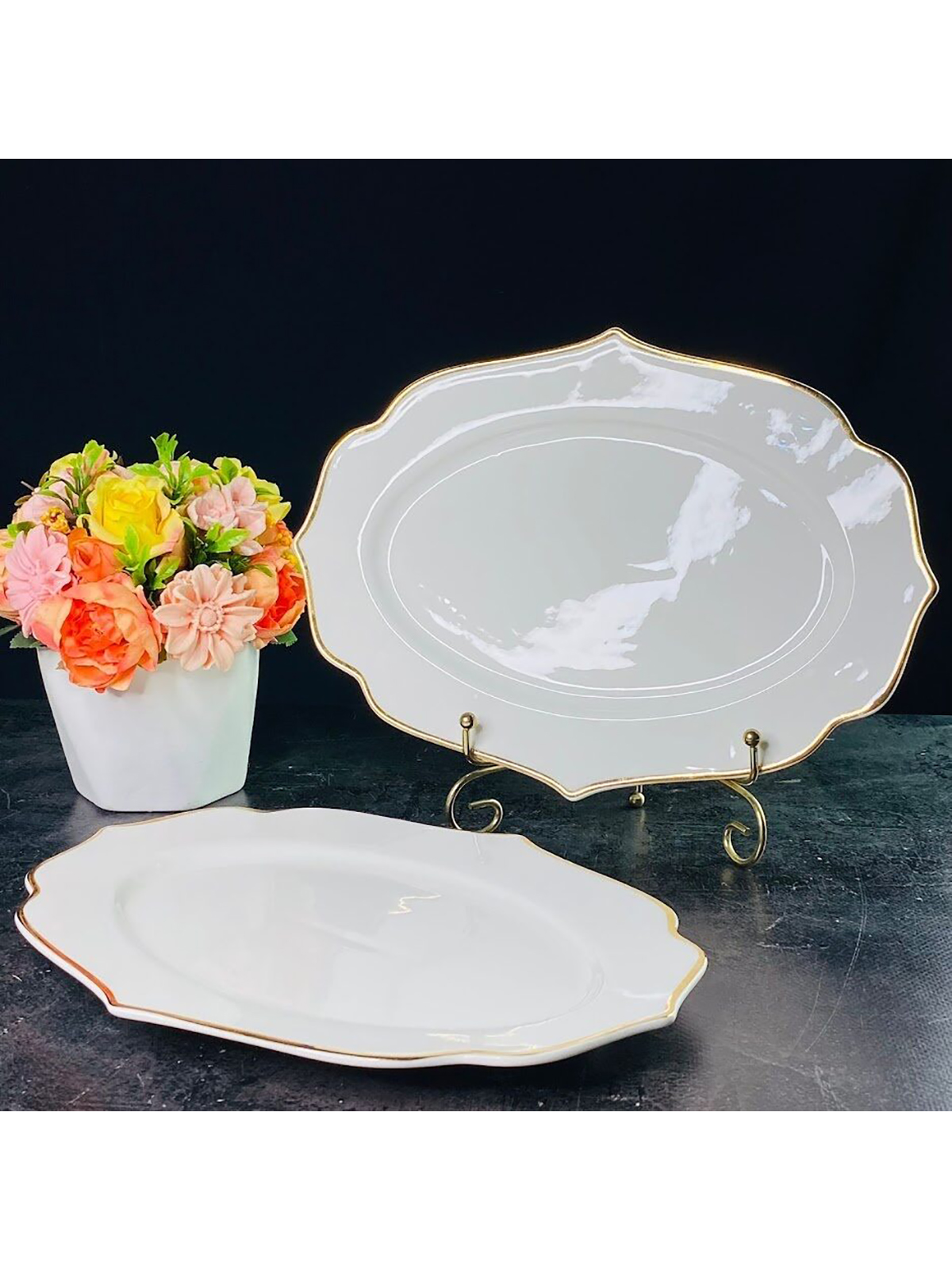 

Набор блюд Lenardi Magnolia Gold, фарфор, 30,5 см, 2 шт