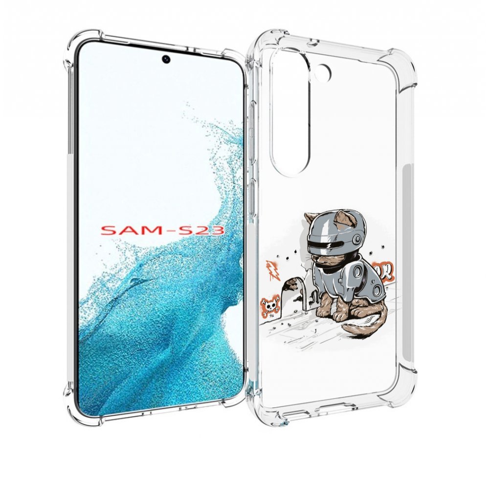 

Чехол MyPads Грозный кот для Samsung Galaxy S23, Прозрачный, Tocco